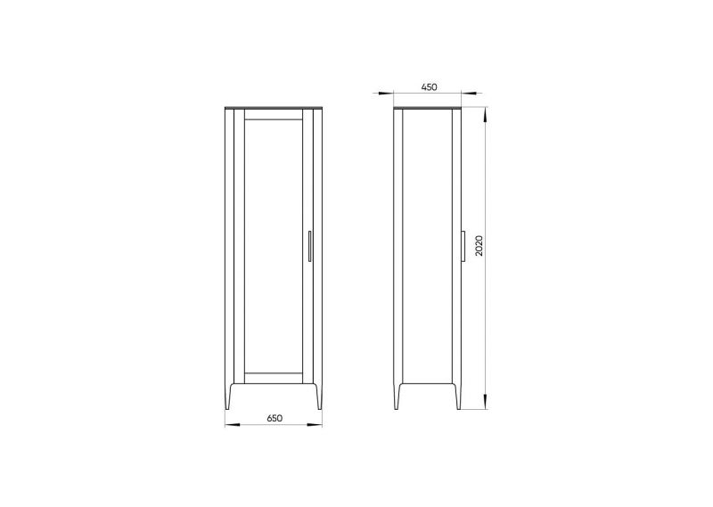 Витрина стеклянная Ellipsefurniture Type TY010204030101