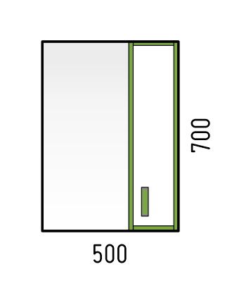 Зеркальный шкаф Corozo Спектр SD-00000685 50х70 см