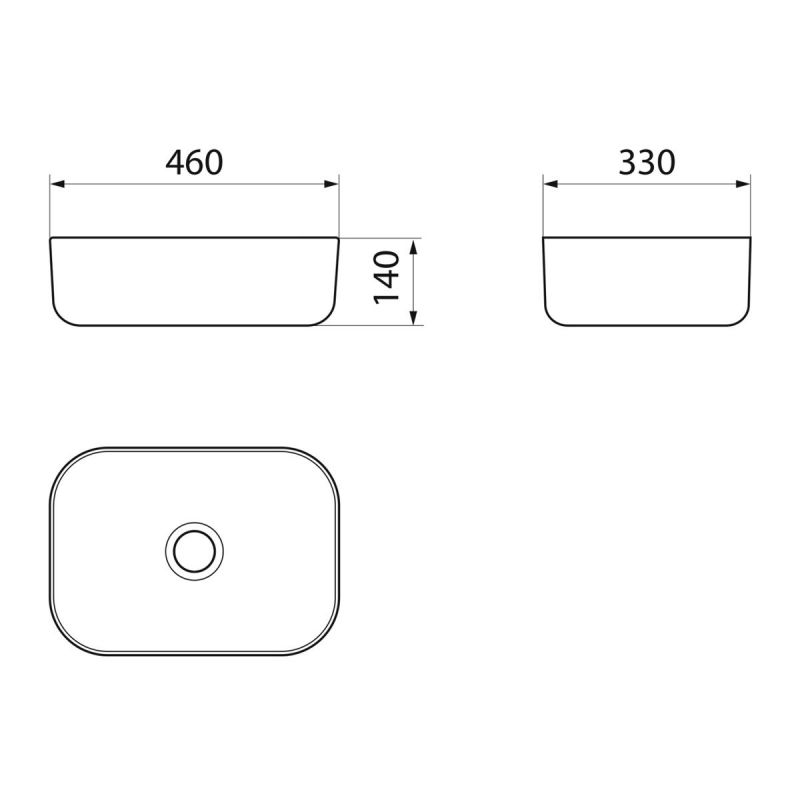 Умывальник Point Вега PN43711WB белый/черный