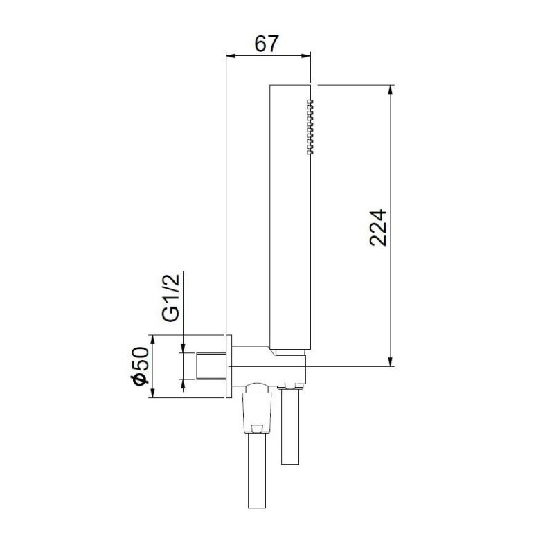 Душевой гарнитур Webert Shower Set AC1046740, белый матовый