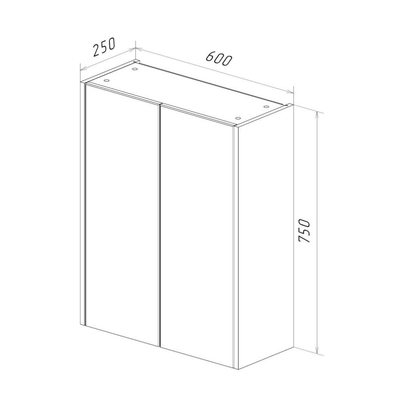 Шкаф подвесной Lemark COMBI LM03C60SH-dub, 60 см, дуб кантри