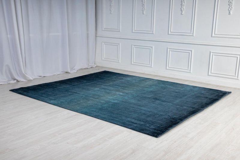 Индийский ковер из арт-шёлка Carpet «NEW STAR» 2019077-BLUE 74 x 145 см