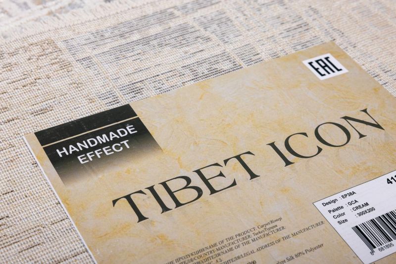 Турецкий ковер из эвкалиптового шёлка и полиэстера Carpet «TIBET ICON» EP38A-CRE 160 x 230 см фото 9