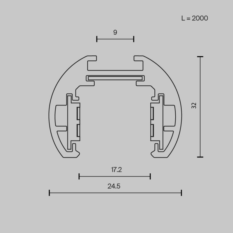 Шинопровод накладной/подвесной Maytoni Busbar trunkings Exility TRXM034-R-412W