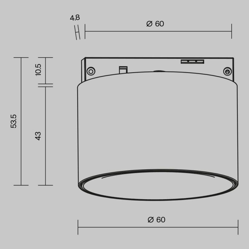 Трековый светильник Maytoni Alfa S TR188-1-5W3K-M-B