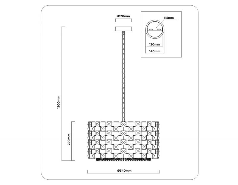 Подвесная люстра с хрусталем Ambrella LH IP20 E14 LH41001 фото 7