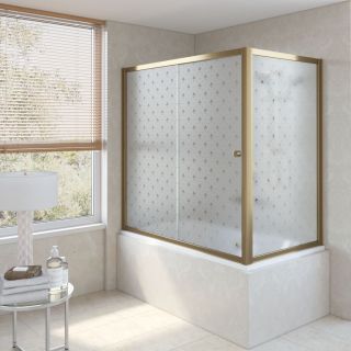 Ограждение на ванну раздвижное Vegas Glass ZV+ZVF 150x70 05 R05 R, профиль бронзовый, стекло с узором