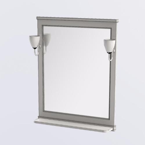 Зеркало Aquanet Валенса 80 180144 белый краколет/серебро