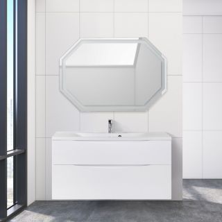 Тумба под раковину подвесная BelBagno MARINO-H60-1200-2C-SO-BL-P Bianco Lucido