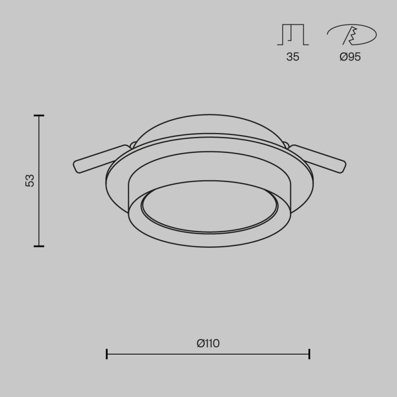 Встраиваемый светильник Maytoni Hoop DL086-GX53-RD-W фото 3