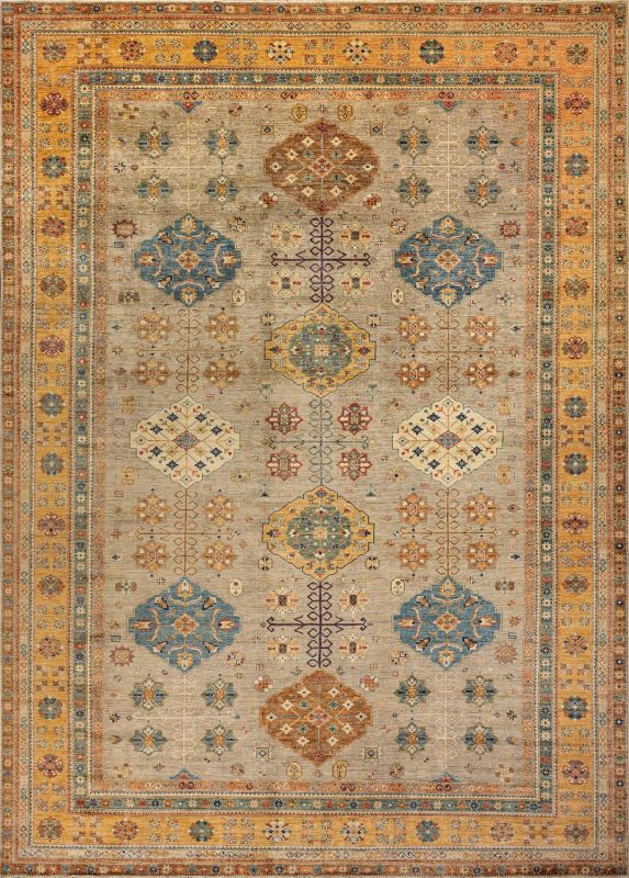 Пакистанский ковер из шерсти Carpet «KAZAK ROYAL» 227870-BRN-GLD 406 x 511 см