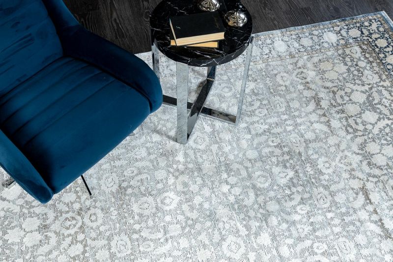 Турецкий ковер из шёлка и эвкалиптового шёлка Carpet «SALVATORE APARTMENT» DB44B-BLUN-GRE 160 x 230 см фото 8
