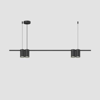 Подвесной светильник Denkirs ORBIT IP20, 4xGU10 LED до 15 Вт, черный матовый, алюминий DK4061-BK