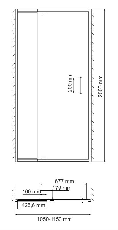 Душевая дверь WasserKRAFT Berkel 48P13 110 см фото 3