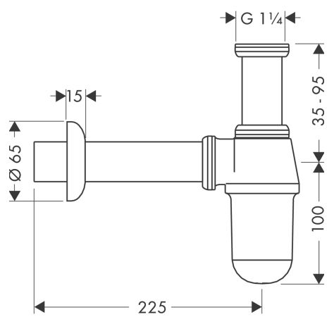 Сифон для раковины Hansgrohe 52053000 фото 2