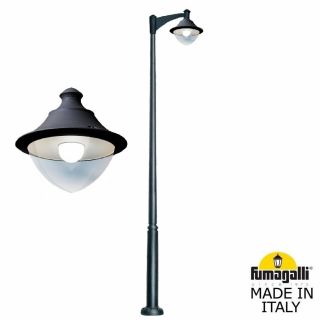 Парковый фонарь FUMAGALLI EKTOR 4000/MIDIPILAR/VIVI 1L LED-HIP черный, прозрачный V50.372.000.AXH27