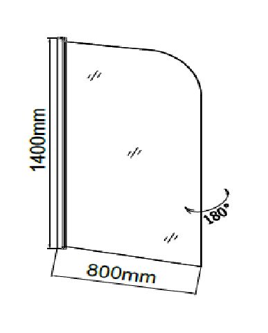 Шторка для ванны GROSSMAN 120 GR-100/2