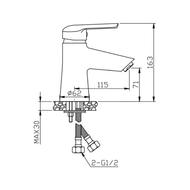 Смеситель для раковины Orange Tony M54-021ni никель