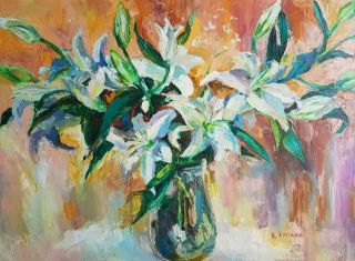 Картина "Белые лилии" Ирина Круглова