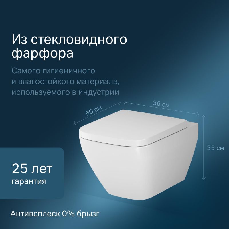 Подвесной унитаз AM.PM Spirit V2.0 C701701SC с микролифтом