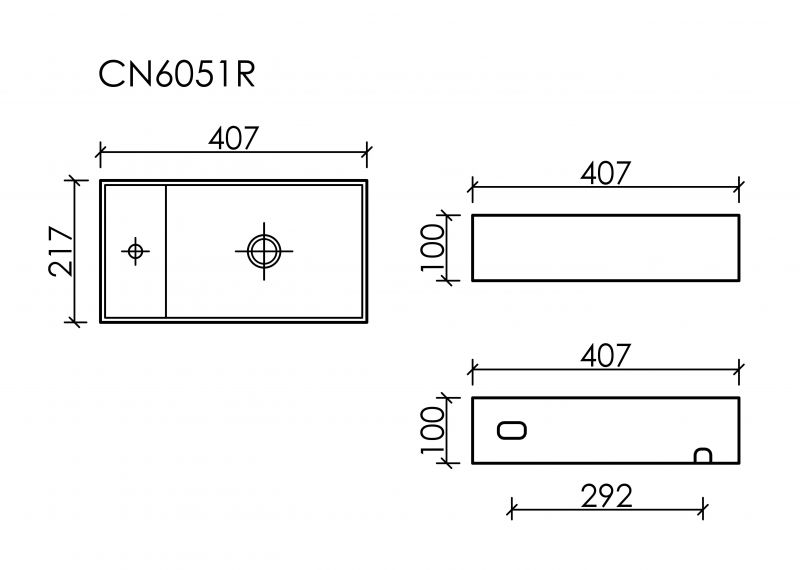 Рукомойник подвесной Ceramica Nova Element CN6051R 40,7 см