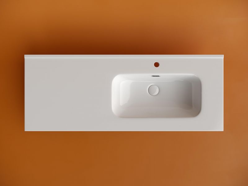 Раковина-столешница Ceramica Nova ELEMENT CN7006R 121 белая R фото 2