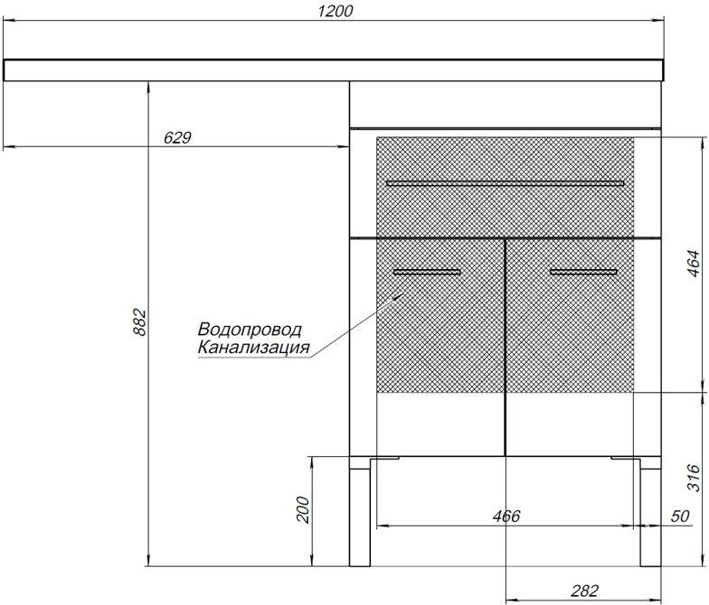 Тумба с раковиной Aquanet Верона 00239949