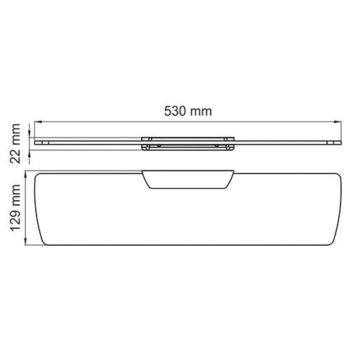 Полка стеклянная WasserKRAFT Glan K-5124 фото 3