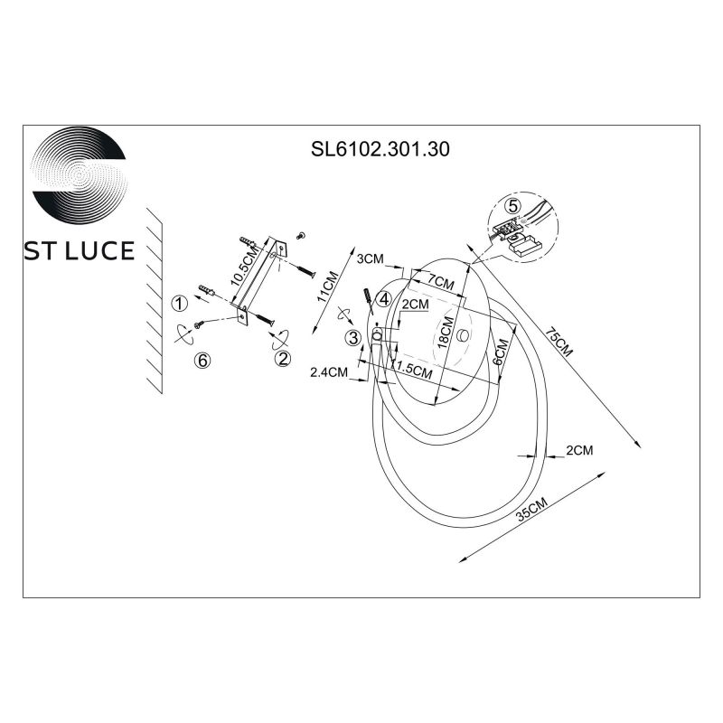 Светильник настенный ST Luce Sagrato SL6102.301.30