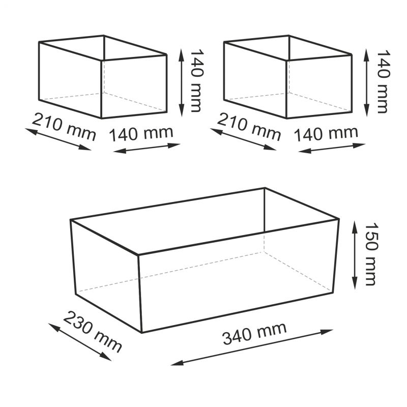 Набор корзин 3 шт. WasserKRAFT Mindel WB-850 Set фото 2