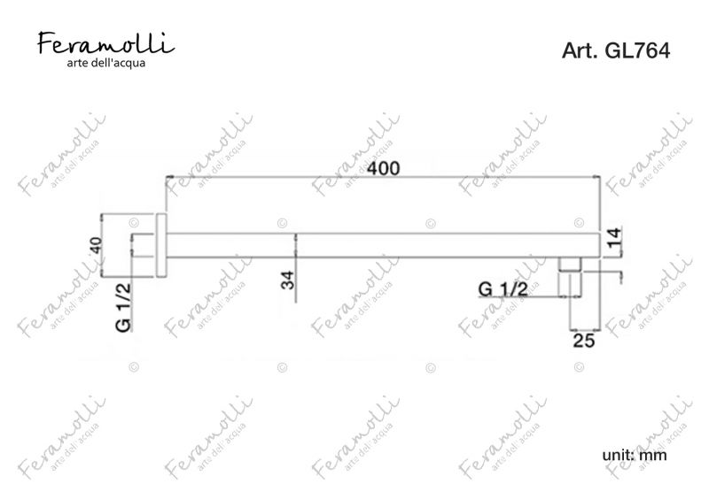 Настенный кронштейн Feramolli Tropicale GL764, золото