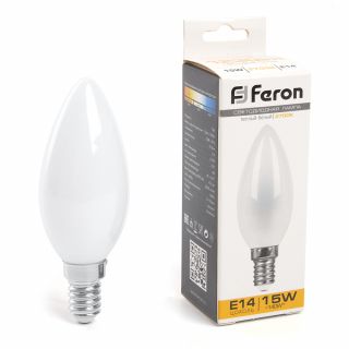 Лампа светодиодная Свеча Feron 15W E14 2700K LB-717 Свеча 38255