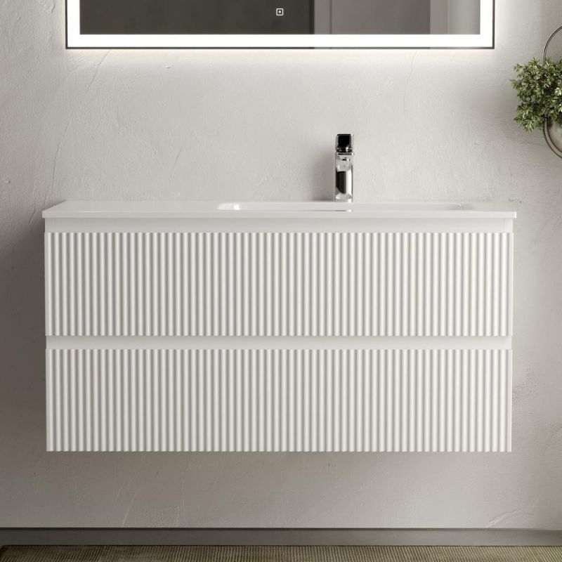 Тумба под раковину подвесная Sancos Snob R SNR100RW Bianco 100 см R фото 2