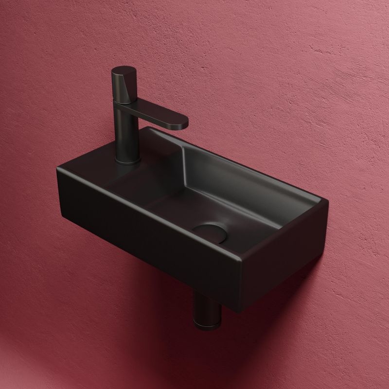 Рукомойник подвесной Ceramica Nova Element CN6051RMB чёрный матовый 40,7 см фото 12