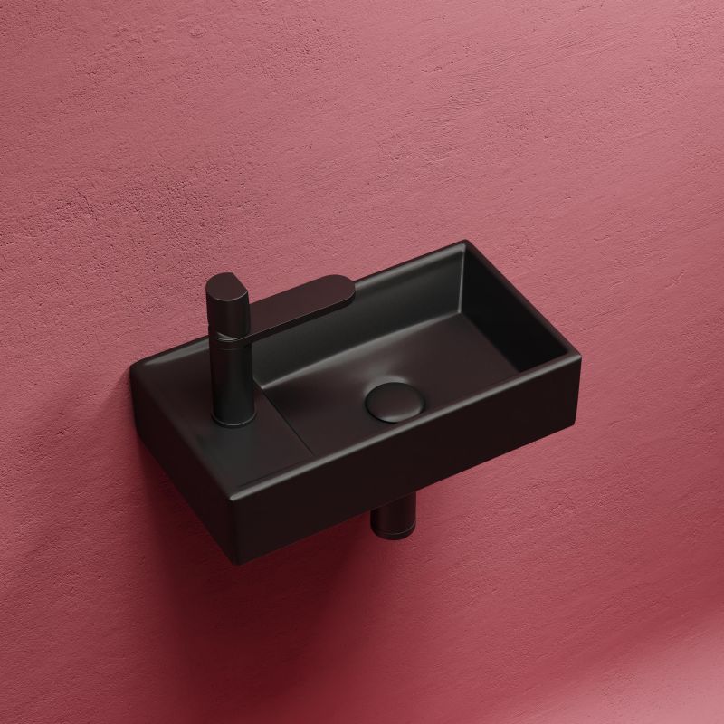Рукомойник подвесной Ceramica Nova Element CN6051RMB чёрный матовый 40,7 см фото 9