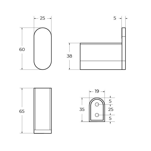 Крючок CEZARES STYLUS-HK-01, хром