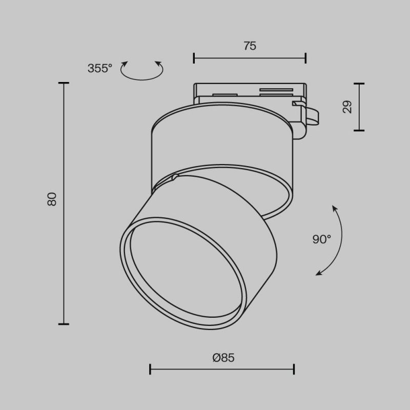 Трековый светильник Maytoni ONDA LED 3000К(теплый) 12W TR007-1-12W3K-W-1 фото 4