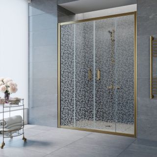 Душевая дверь Vegas Glass Z2P 170 05 R03, профиль бронзовый, стекло с узором