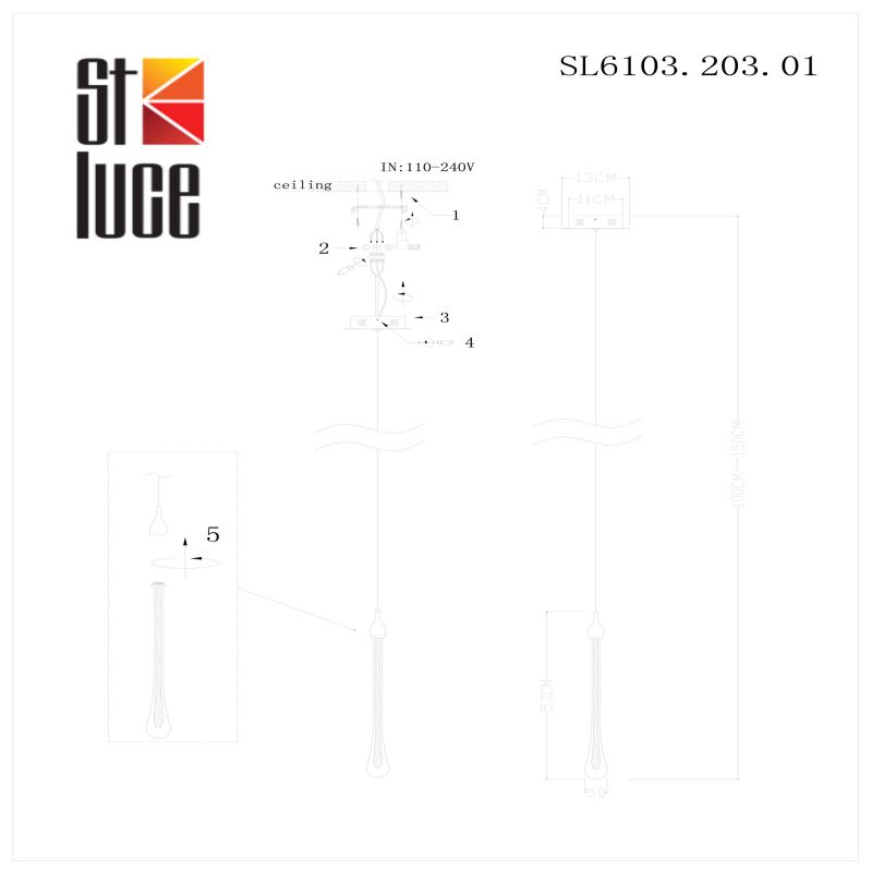 Подвес ST Luce Faenza SL6103.203.01