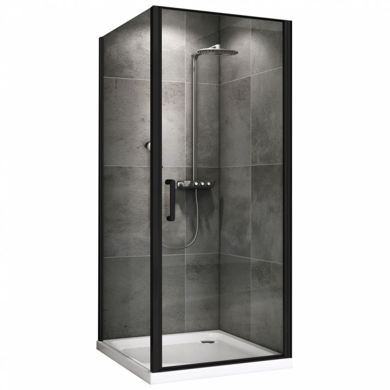 Душевой уголок ABBER Sonnenstrand AG04100B-S90B 100х90, профиль черный, стекло прозрачное фото 1
