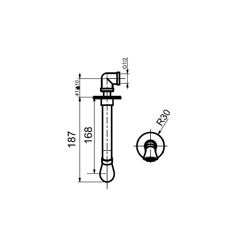 Излив Webert Opera AC0983010, золото