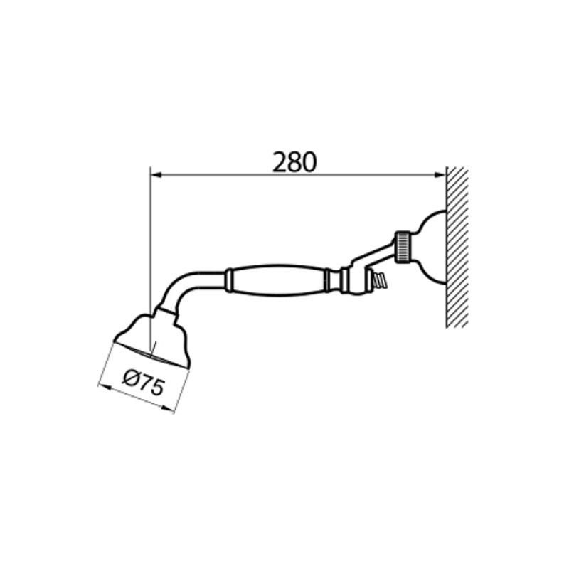 Душевой гарнитур Webert Shower Set AC0704017, хром/золото глянцевое