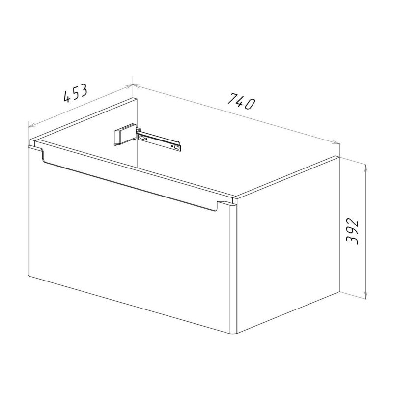 Тумба под раковину подвесная Lemark BUNO MINI LM05BM80T, 80 см