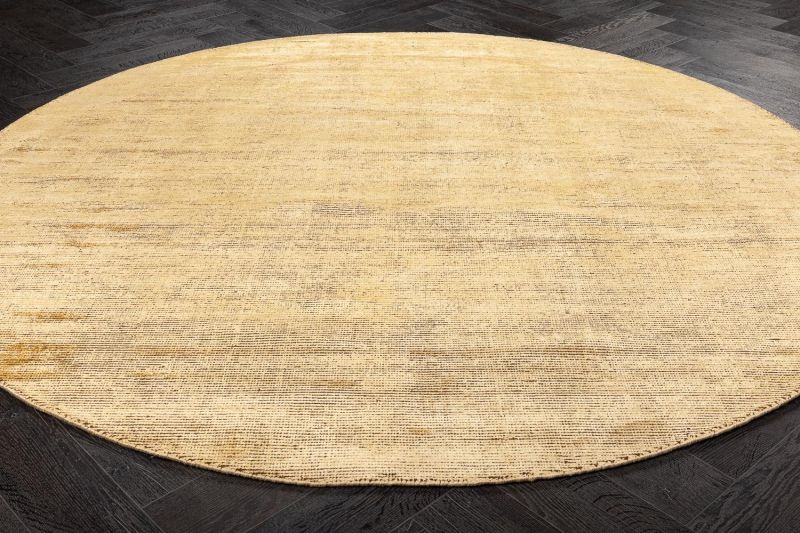 Индийский ковер из шерсти и арт-шёлка Carpet «MURUGAN» PLAIN-ANT-GLD-DC01/F033(Round) 248 x 248 см