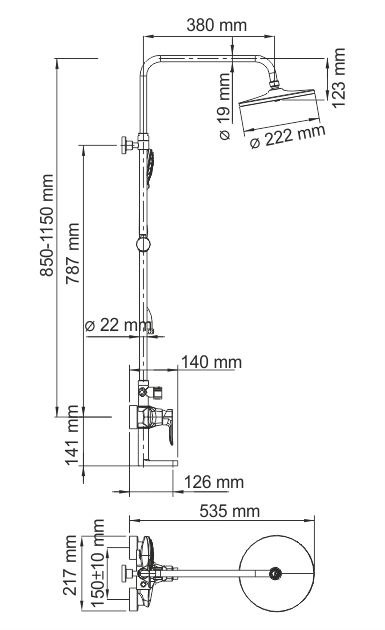 Душевой комплект WasserKRAFT A16601