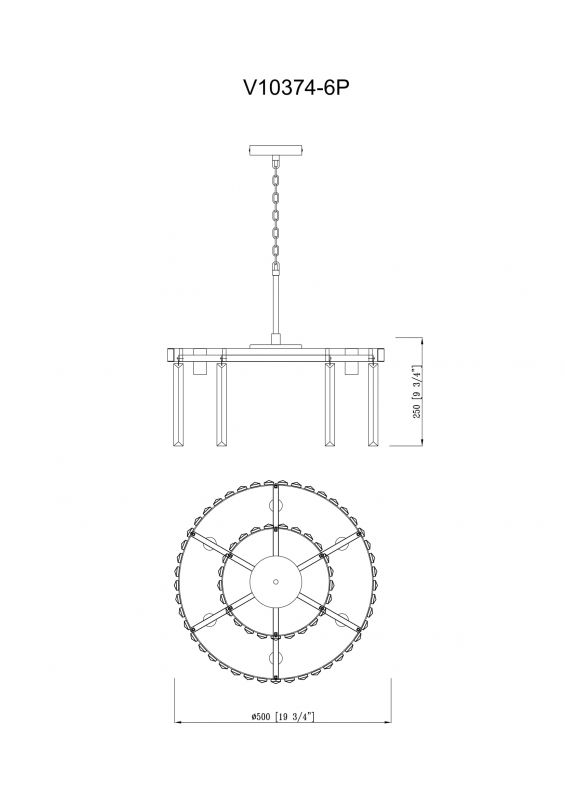 Люстра подвесная Moderli Avista V10374-6P