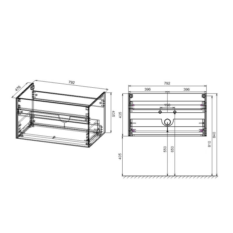 Тумба под раковину подвесная Vincea Chiara VMC-2C800NO 80 см N.Oak фото 6