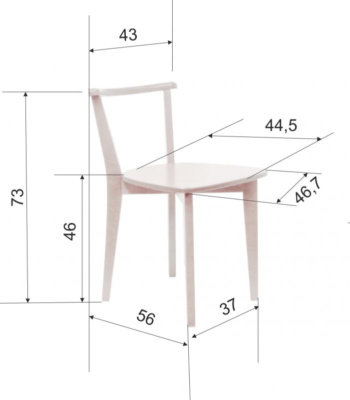 Комплект из 2 cтульев Франк, орех бежевый R101709W02X2