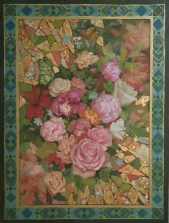 Картина "Бабочки в цветах" Анастасия Лебедева