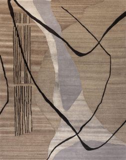 Индийский ковер из шерсти и арт-шёлка Carpet «ARTWALK» TRA1833-NMUSH-TGREY 244 x 305 см
